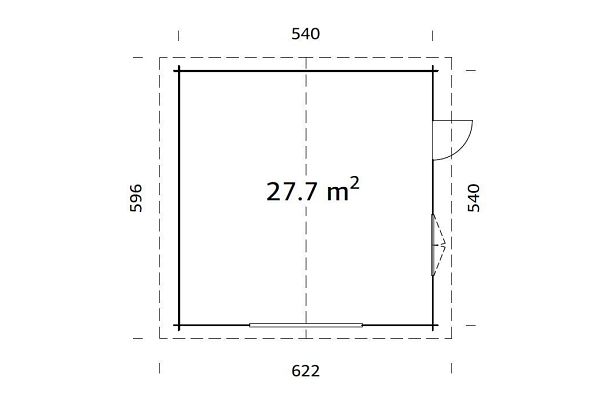 Garage Blockbohlen Esche, Abbildung 2