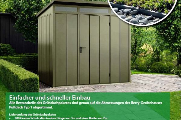 Geräteschuppen Berry Pultdach Modern - Typ 1, Abbildung 17