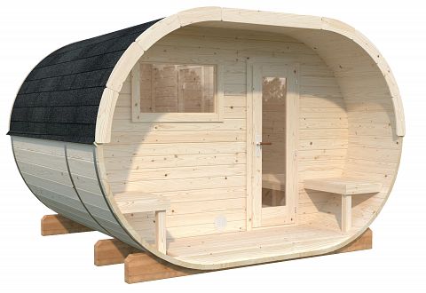 Fass-Sauna oval