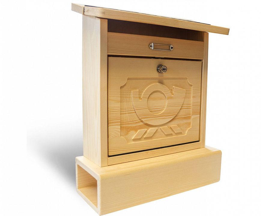 Geschenkidee Holz-Briefkasten "Flachdach"