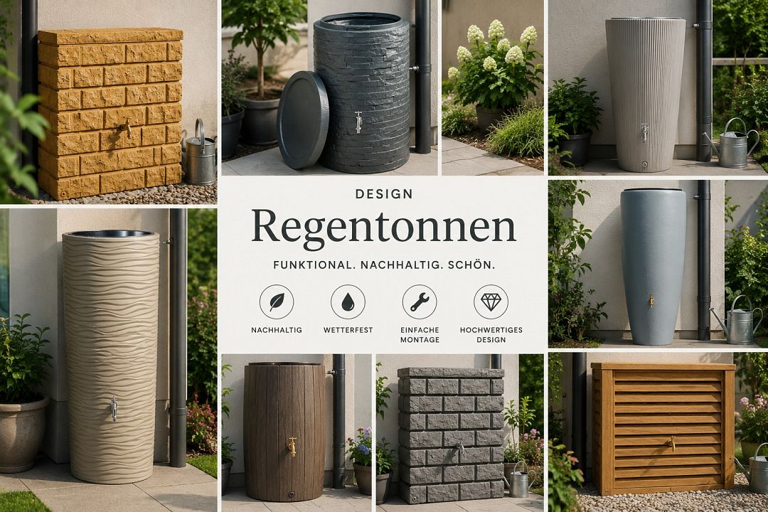 Gartenhaus Design Regentonnen
