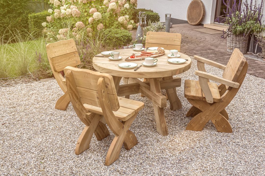 Gartenmöbel „Eifel Tisch, rund, kesseldruckimprägniert“