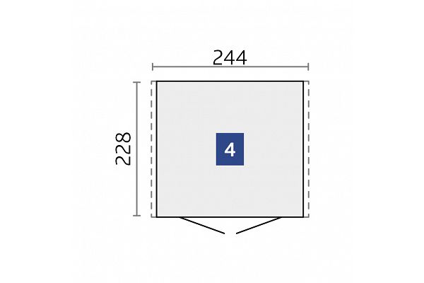 Geräteschuppen Biohort Europa 4, Grundriss 1