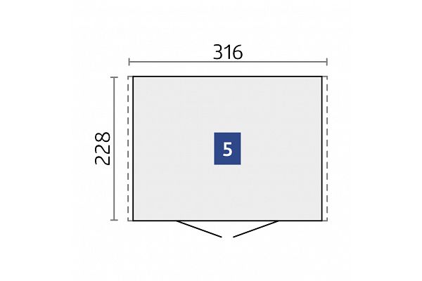Geräteschuppen Biohort Europa 5, Grundriss 1