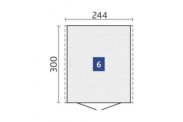 Geräteschuppen Biohort Europa 6, Grundriss 1
