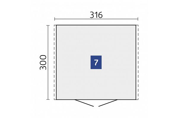 Geräteschuppen Biohort Europa 7, Grundriss 1
