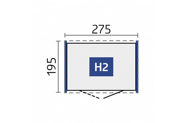 Geräteschuppen Biohort Highline H2, Grundriss 1