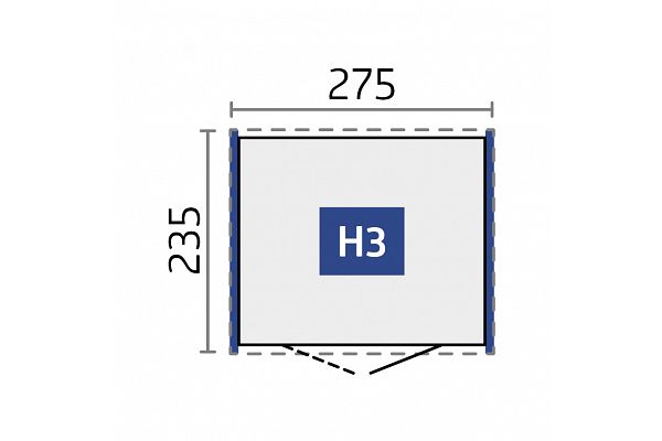 Geräteschuppen Biohort Highline H3, Grundriss 1