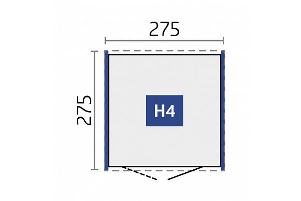 Geräteschuppen Biohort Highline H4, Grundriss 1