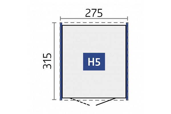 Geräteschuppen Biohort Highline H5, Grundriss 1