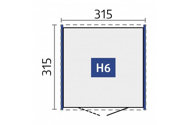 Geräteschuppen Biohort Highline H6, Grundriss 1