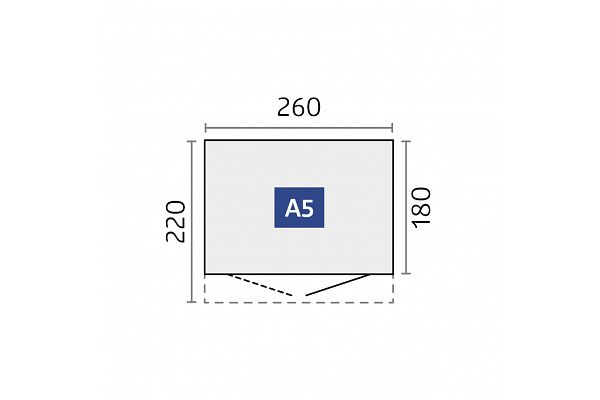 Geräteschuppen Biohort AvantGarde A5, Grundriss 1