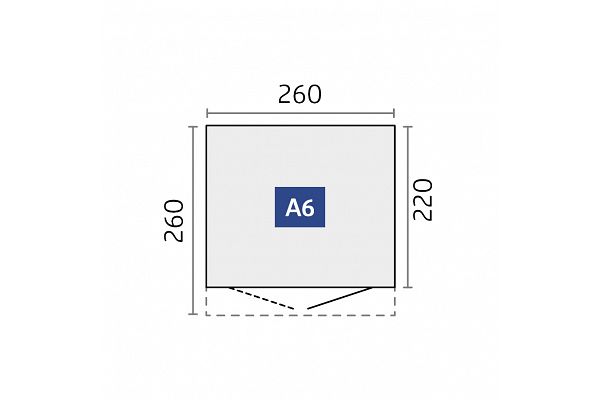 Geräteschuppen Biohort AvantGarde A6, Grundriss 1