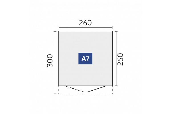 Geräteschuppen Biohort AvantGarde A7, Grundriss 1
