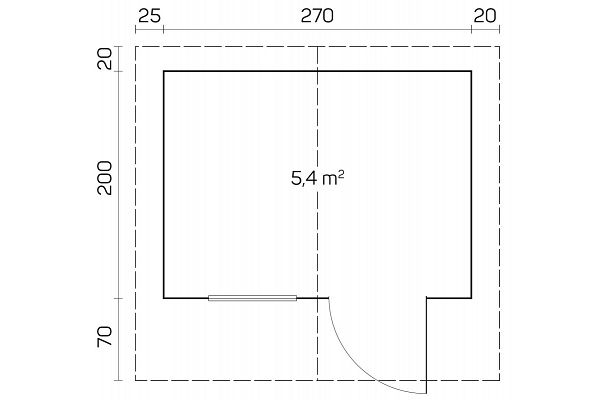 Gartenhaus Lucky, Grundriss 1