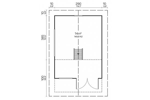 Gartenhaus Altenkirchen 2, Grundriss 1