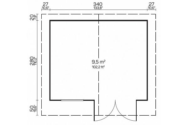 Gartenhaus Siegburg, Grundriss 1