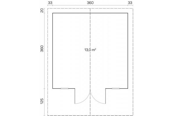 Gartenhaus Rhein 2, Grundriss 1