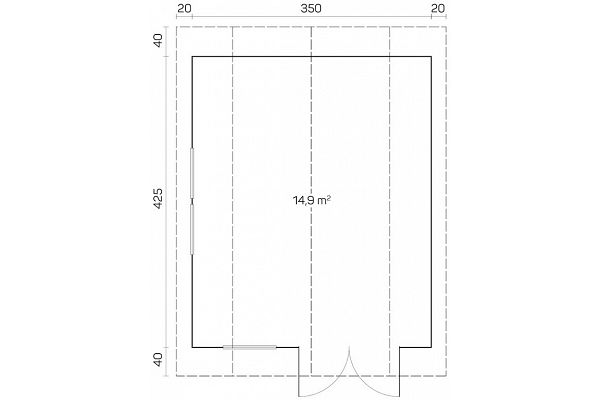 Gartenhaus Hennef 2, Grundriss 1