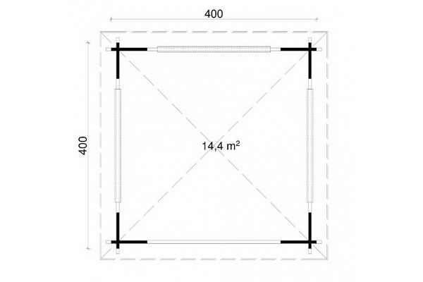Pavillon Partytime XL, Grundriss 1