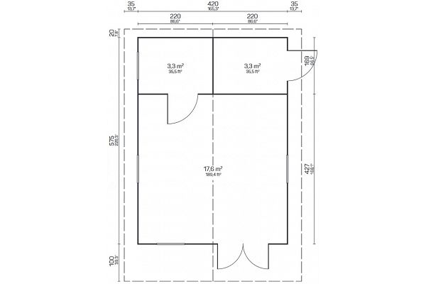 Ferienhaus Mecklenburg, Grundriss 1