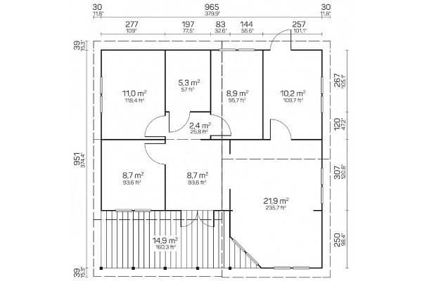 Ferienhaus Riga, Grundriss 1