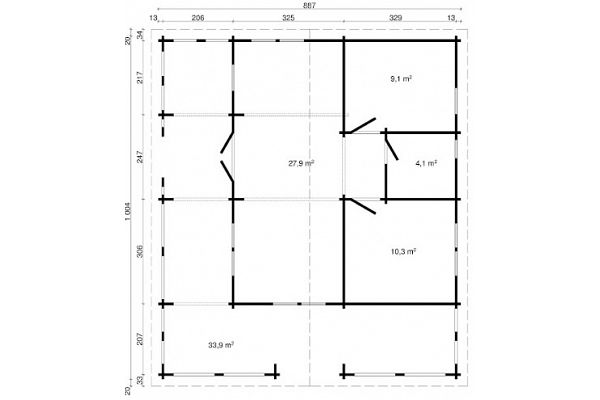 Ferienhaus Tennessee, Grundriss 1