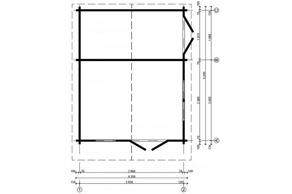 Gartenhaus Kleingartenverein, Grundriss 1