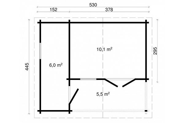 Gartenhaus Maximus 2, Grundriss 1