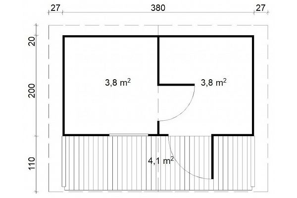 Außensauna Buchholz, Grundriss 1