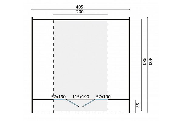 Ferienhaus Thermoholz Camping-Fass, Grundriss 1