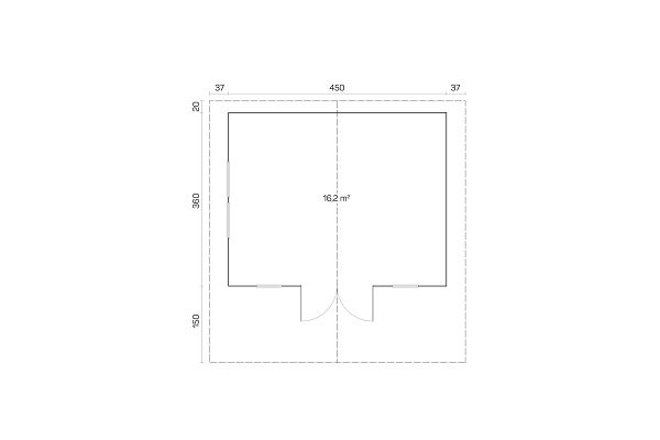Gartenhaus Beachhouse L, Grundriss 1