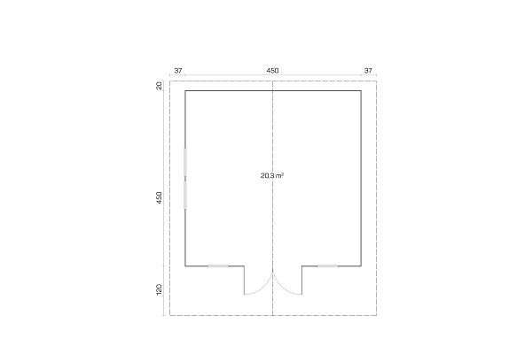 Gartenhaus Beachhouse XL, Grundriss 1