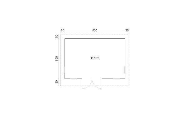 Gartenhaus Panorama Light, Grundriss 1