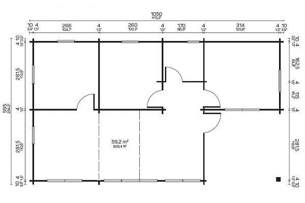 Gartenhaus Rheinsteig Plus, Grundriss 1
