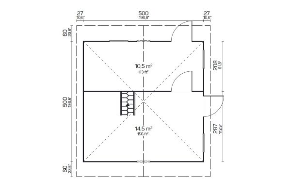 Ferienhaus Kreta, Grundriss 1