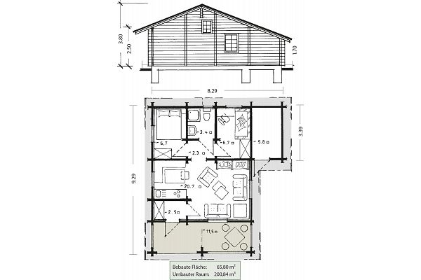 Ferienhaus Feldberg, Grundriss 1