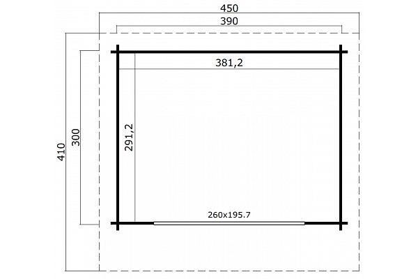 Gartenhaus Work Space 1, Grundriss 1