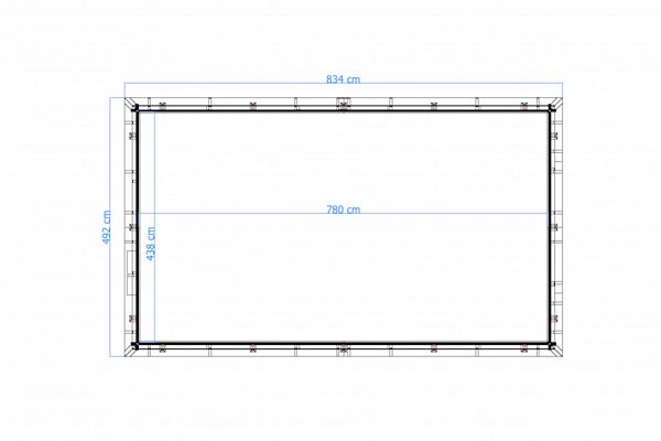 Holzpool Santa Cruz, Grundriss 1