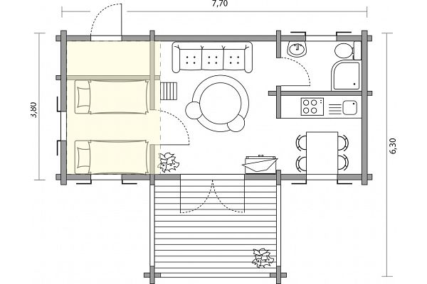Ferienhaus Costa Blanca, Grundriss 1