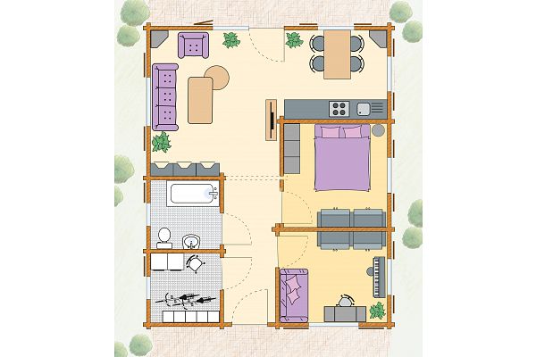 Ferienhaus Westerwald, Grundriss 1
